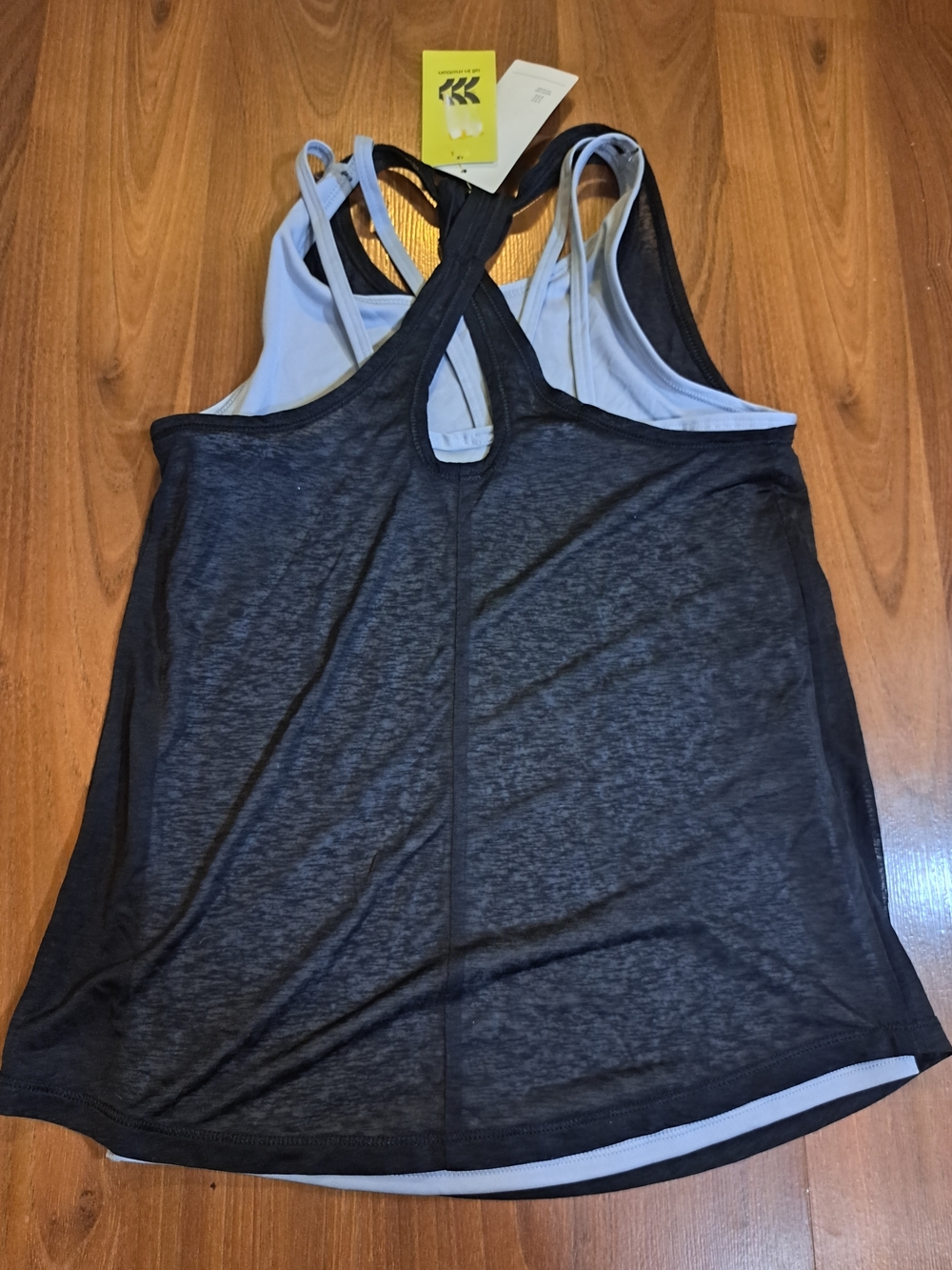 all in motion Black and Light Gray Athletic Tank - Picture 2 of 4